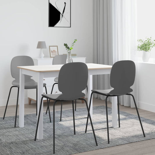 Dining Table White and Brown 114x71x75 cm Solid Rubber Wood