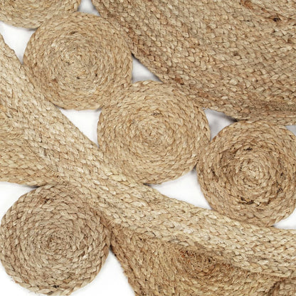 Handmade Rug Braided Jute 90 cm