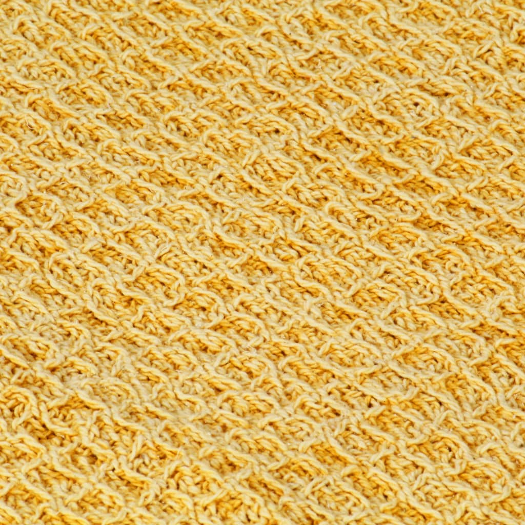 Throw Cotton 125x150 cm Mustard Yellow