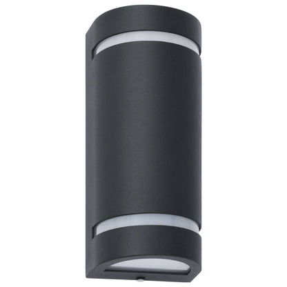 Outdoor Wall Lights 2 pcs 35 W Black Half-round