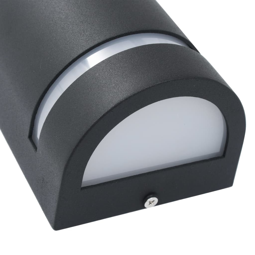 Outdoor Wall Lights 2 pcs 35 W Black Half-round