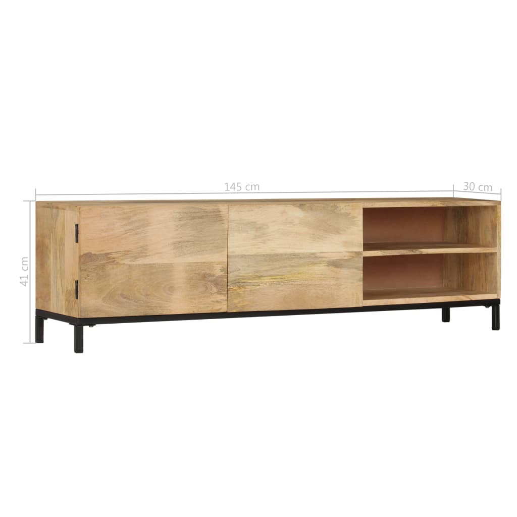 TV Cabinet 145x30x41 cm Solid Mango Wood