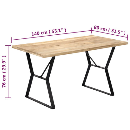 Dining Table 140x80x76 cm Solid Mango Wood