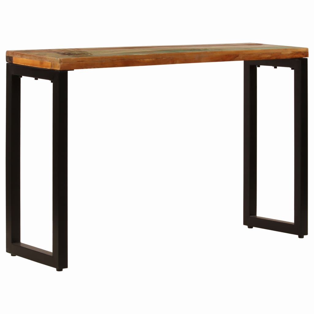 Console Table 120x35x76 cm Solid Reclaimed Wood and Steel