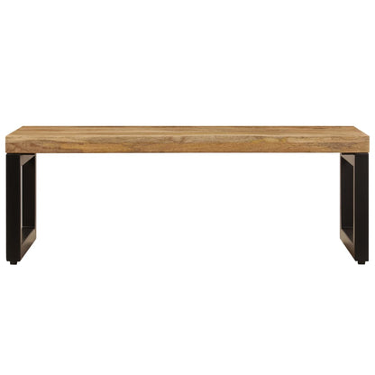 Coffee Table 100x50x35 cm Solid Mango Wood and Steel