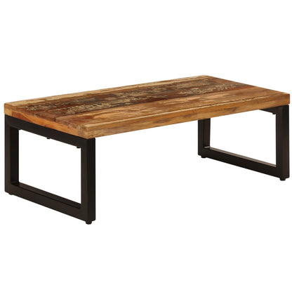 Coffee Table 100x50x35 cm Solid Reclaimed Wood and Steel