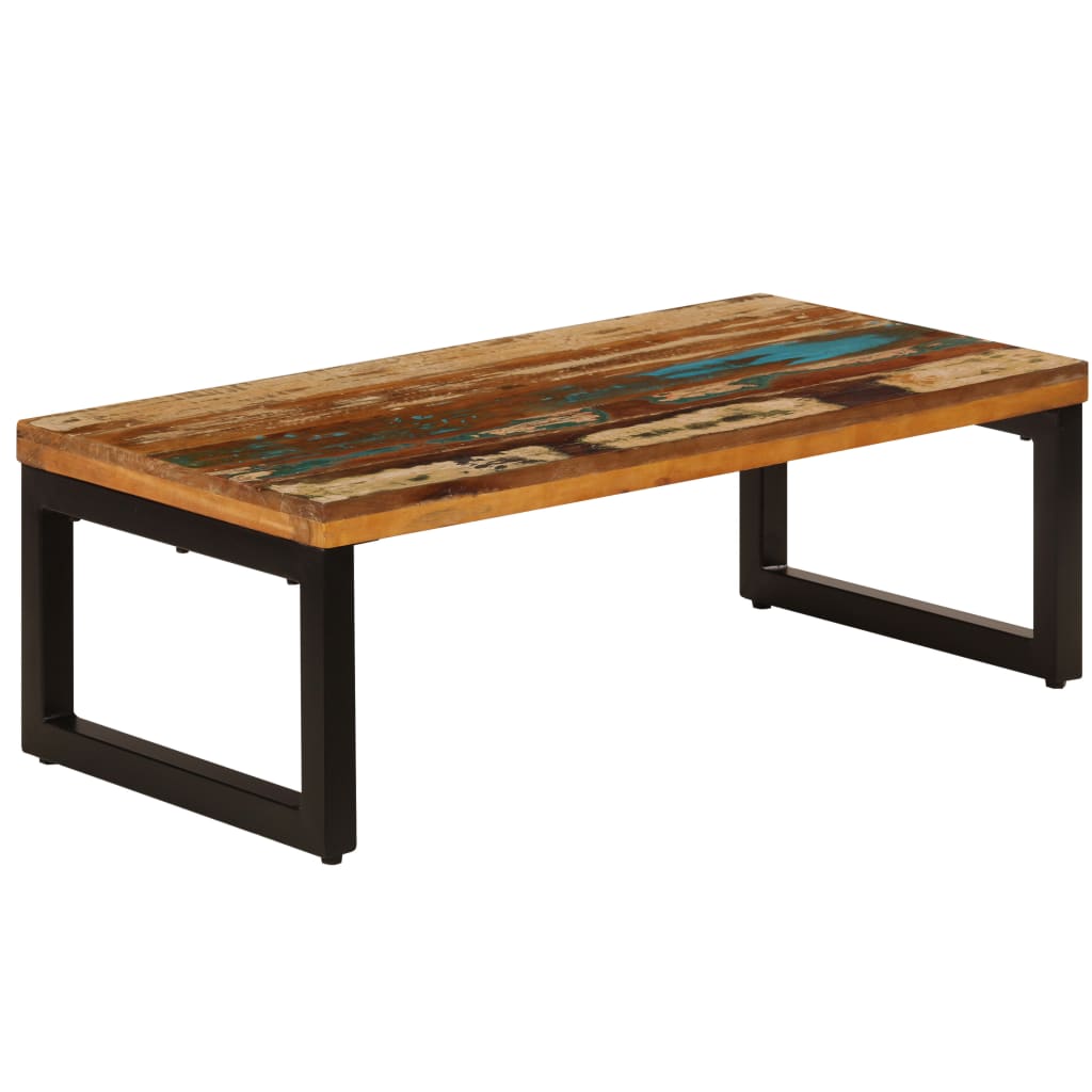 Coffee Table 100x50x35 cm Solid Reclaimed Wood and Steel