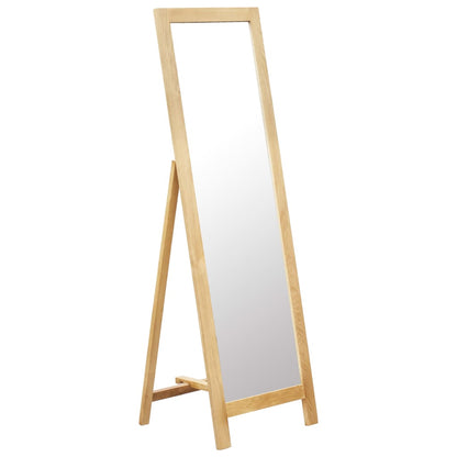 Freestanding Mirror 48x46.5x150 cm Solid Oak Wood