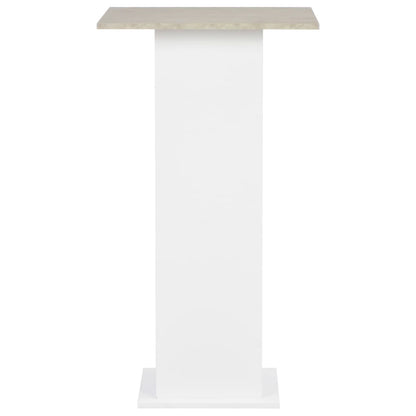 Bar Table White and Concrete 60x60x110 cm