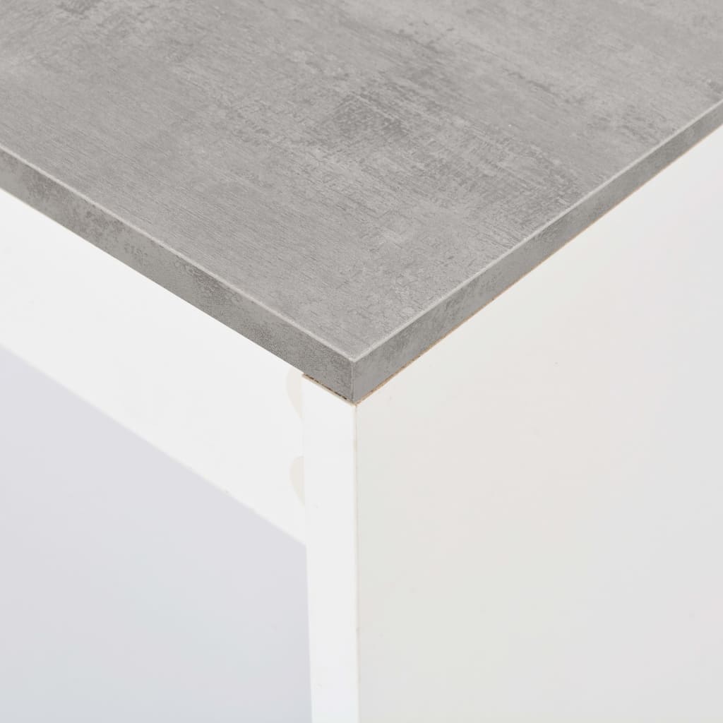 Bar Table with Shelf White 110x50x103 cm