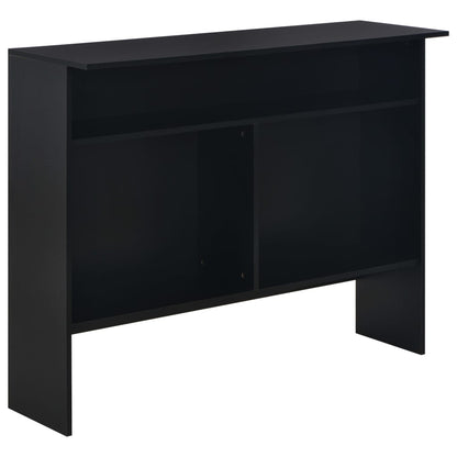 Bar Table with 2 Table Tops Black 130x40x120 cm