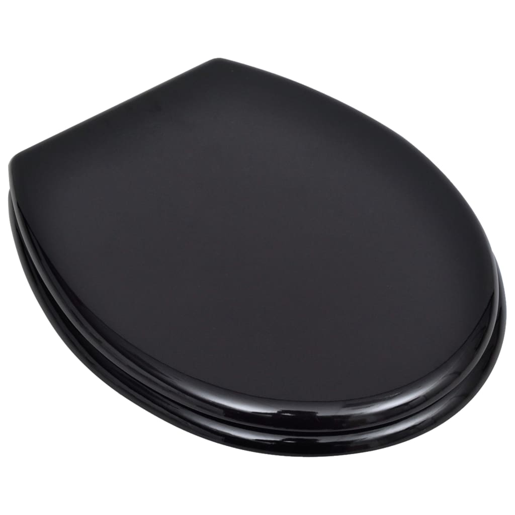 Toilet Seats with Lids 2 pcs MDF Black