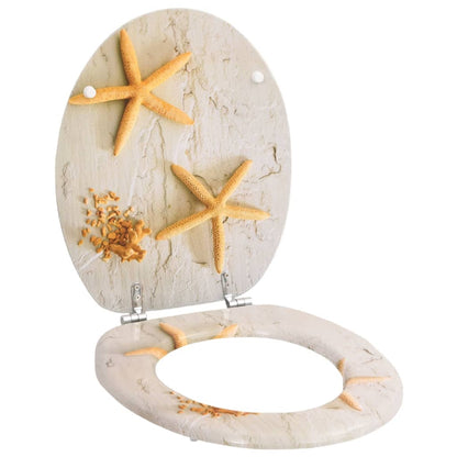 Toilet Seats with Lids 2 pcs MDF Sea Star