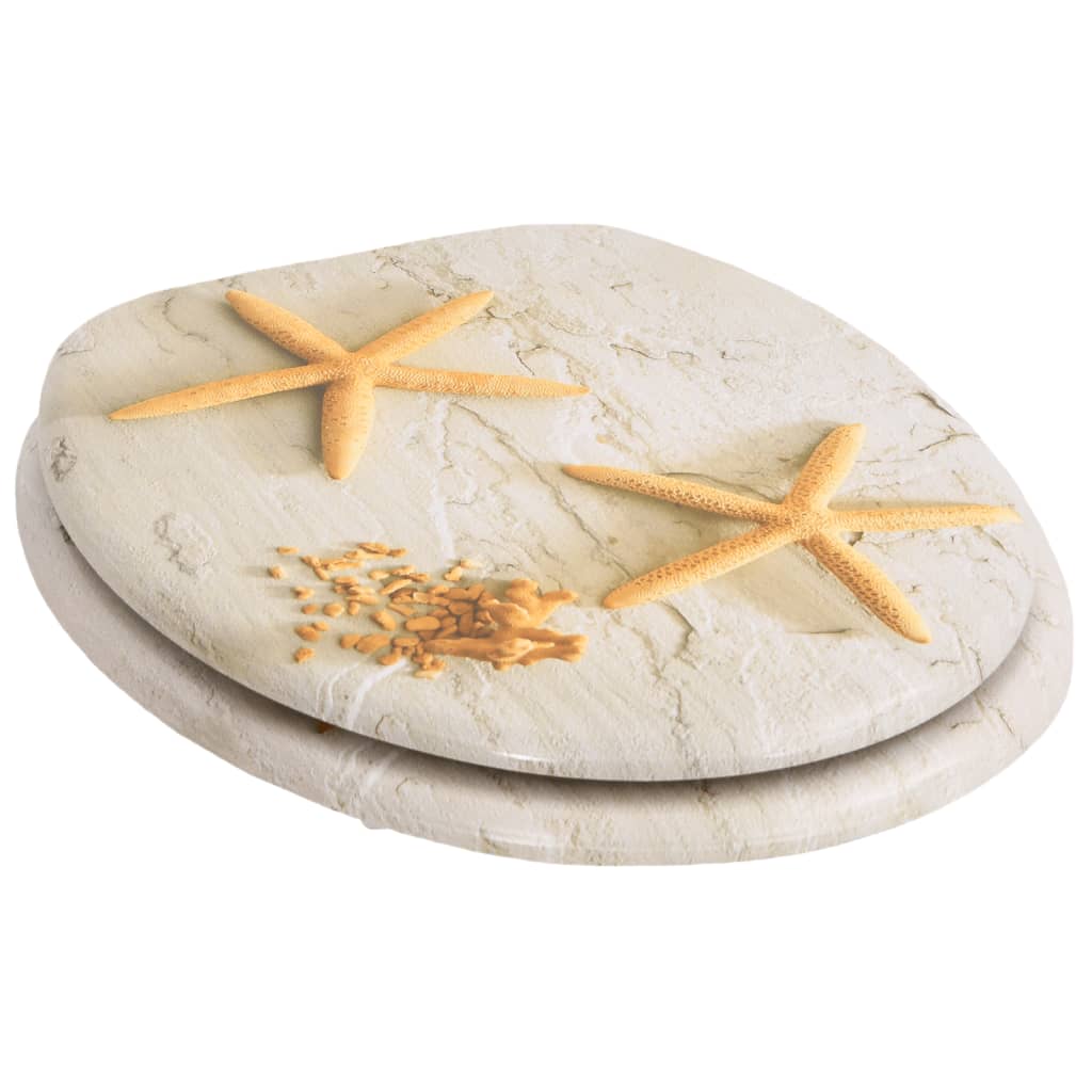 Toilet Seats with Lids 2 pcs MDF Sea Star