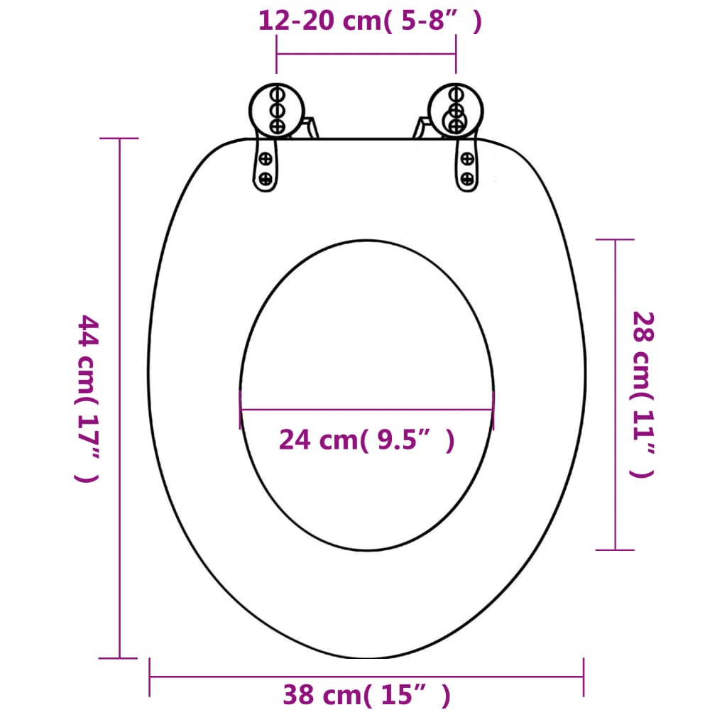 Toilet Seats with Lids 2 pcs MDF Sea Star