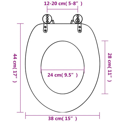 Toilet Seats with Lids 2 pcs MDF Sea Star