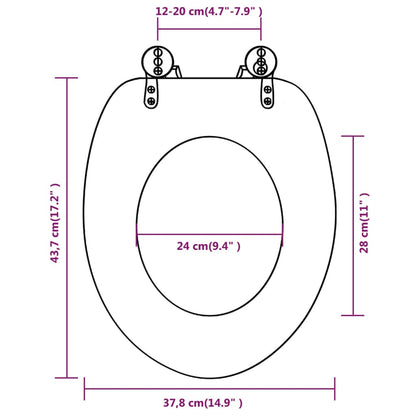 Toilet Seats with Lids 2 pcs MDF Old Wood