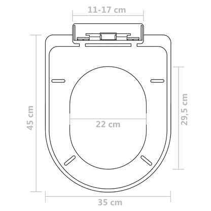 Toilet Seats with Soft Close Lids 2 pcs Plastic White