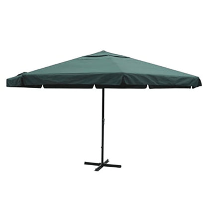 Garden Parasol Green Aluminium 500 cm