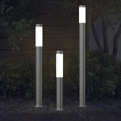 Garden Lamp Set 3-piece Waterproof Stainless Steel
