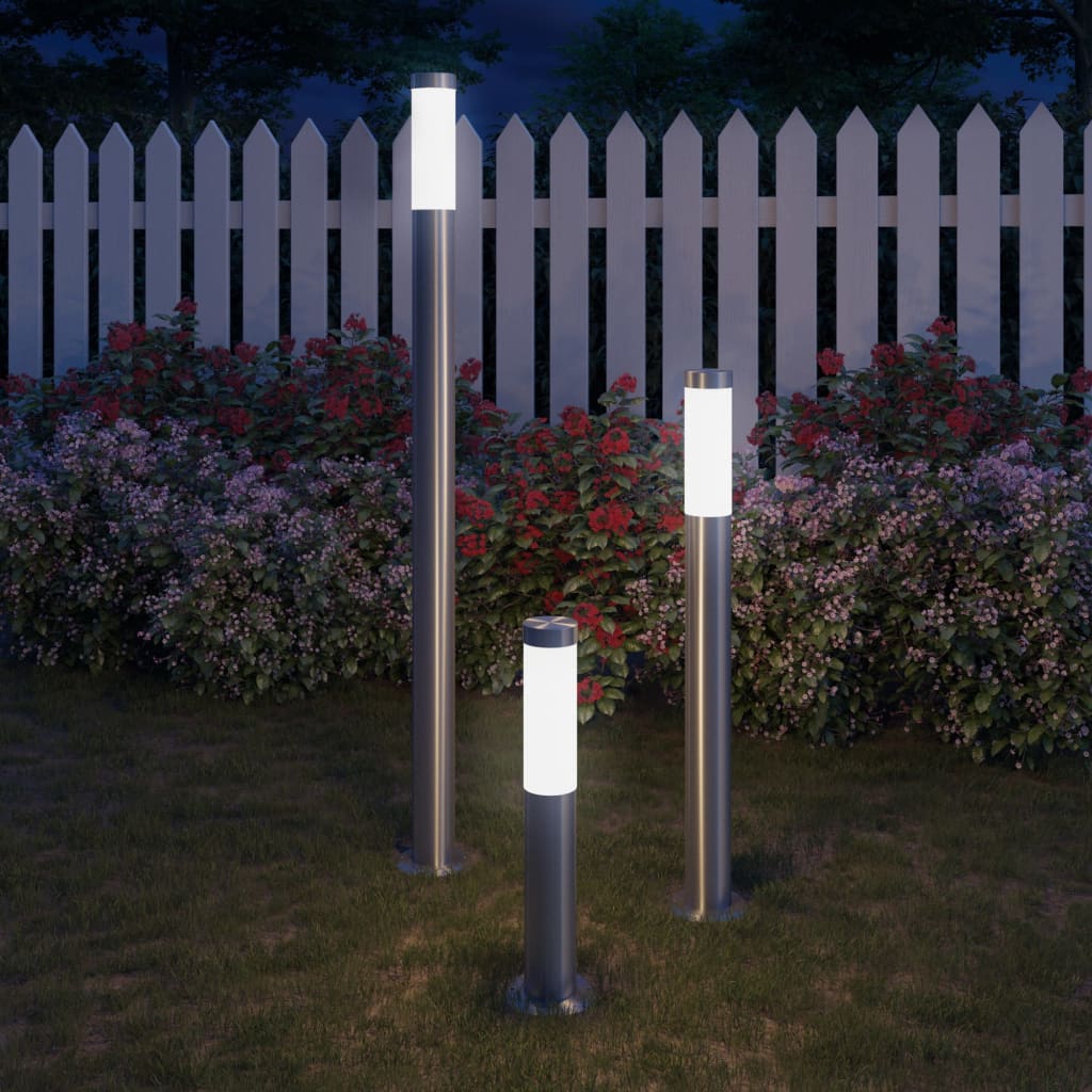 Garden Lamp Set 3-piece Waterproof Stainless Steel