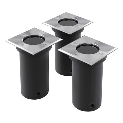 Outdoor Ground Lights 3 pcs Square