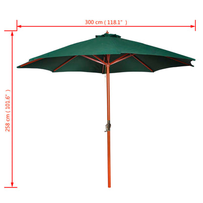 Parasol Green 258 cm