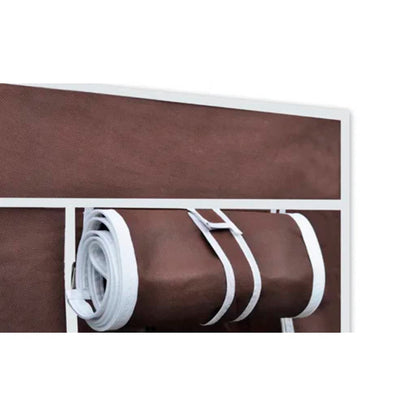 Fabric Wardrobes 2 pcs Brown