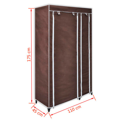 Fabric Wardrobes 2 pcs Brown