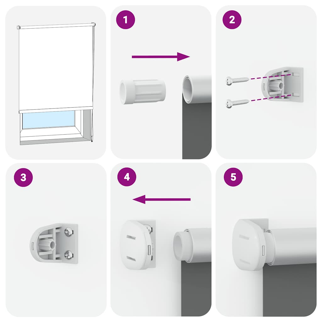 Roller blind blackout 80 x 175 cm red