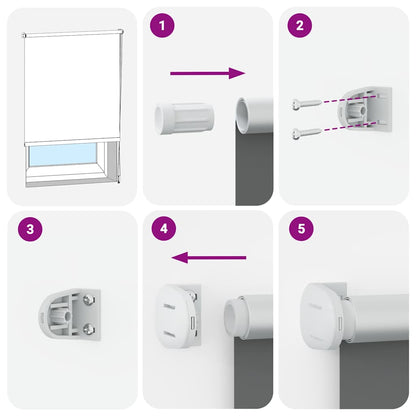 Roller Blind Blackout 100 x 230 cm Red