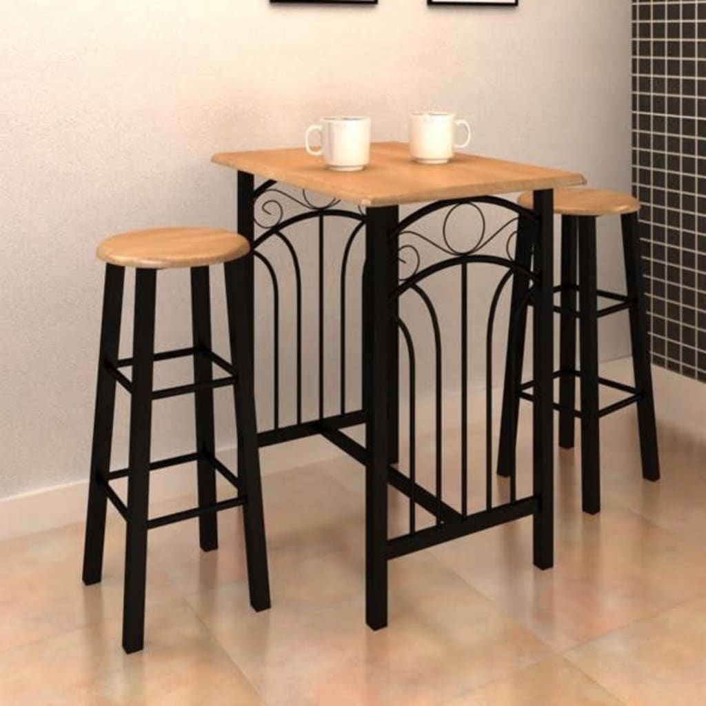 Breakfast/Dinner Table Dining Set MDF with Black