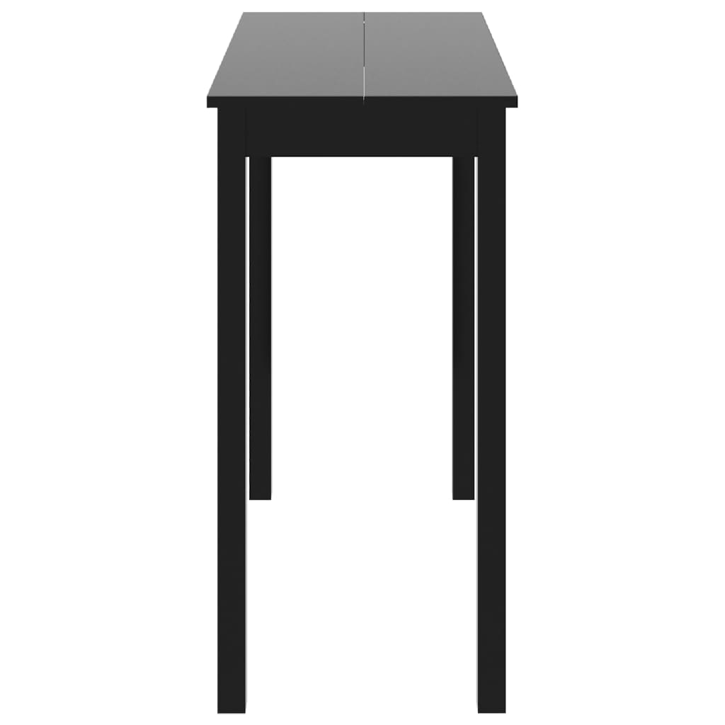 Bar Table MDF Black 115x55x107 cm