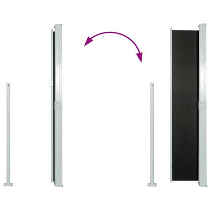 Patio Terrace Side awning 160 x 300 cm Black