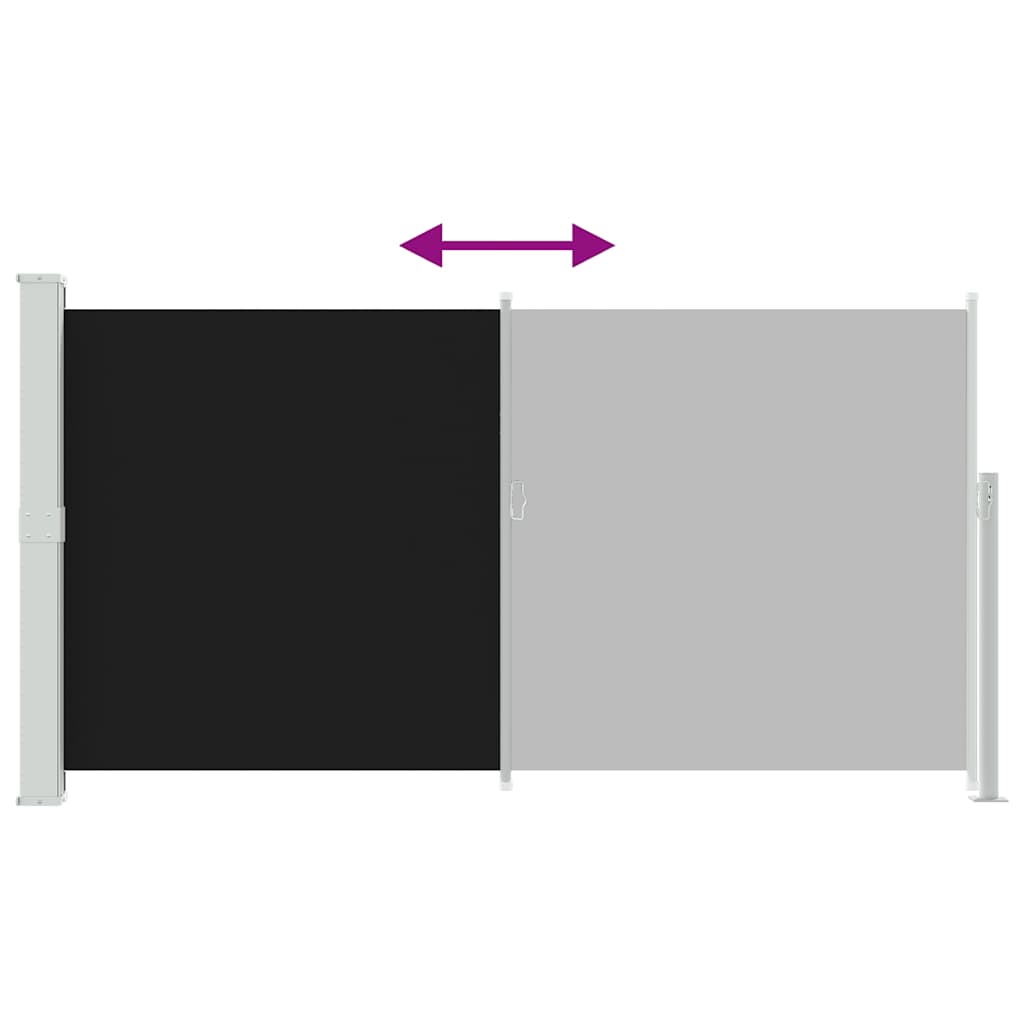 Patio Terrace Side awning 160 x 300 cm Black