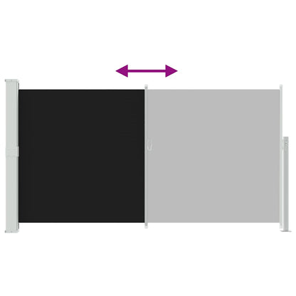 Patio Terrace Side awning 160 x 300 cm Black