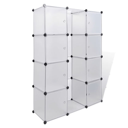 Modular Cabinet with 9 Compartments 109x36.5x143 cm White