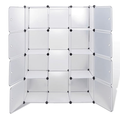 Modular Cabinet with 9 Compartments 109x36.5x143 cm White