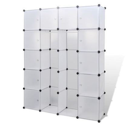 Modular Cabinet 14 Compartments White 37x146x180.5 cm