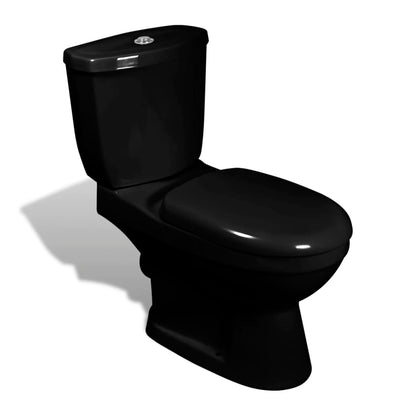 Toilet With Cistern Black