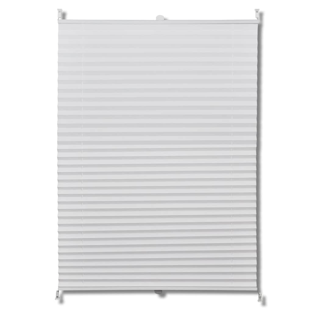 Plisse Blind 100x100cm White Pleated Blind