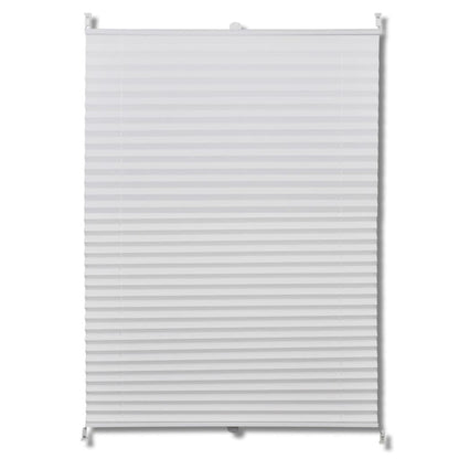 Plisse Blind 100x125cm White Pleated Blind