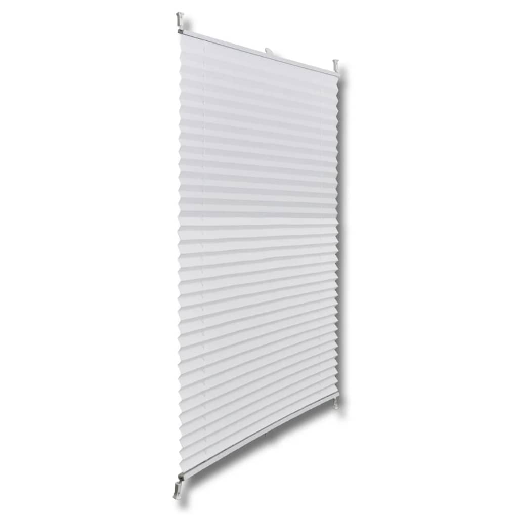 Plisse Blind 100x125cm White Pleated Blind