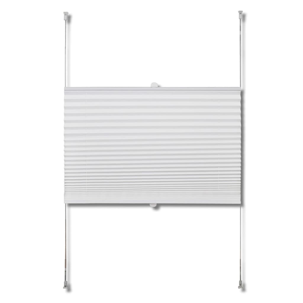 Plisse Blind 100x125cm White Pleated Blind