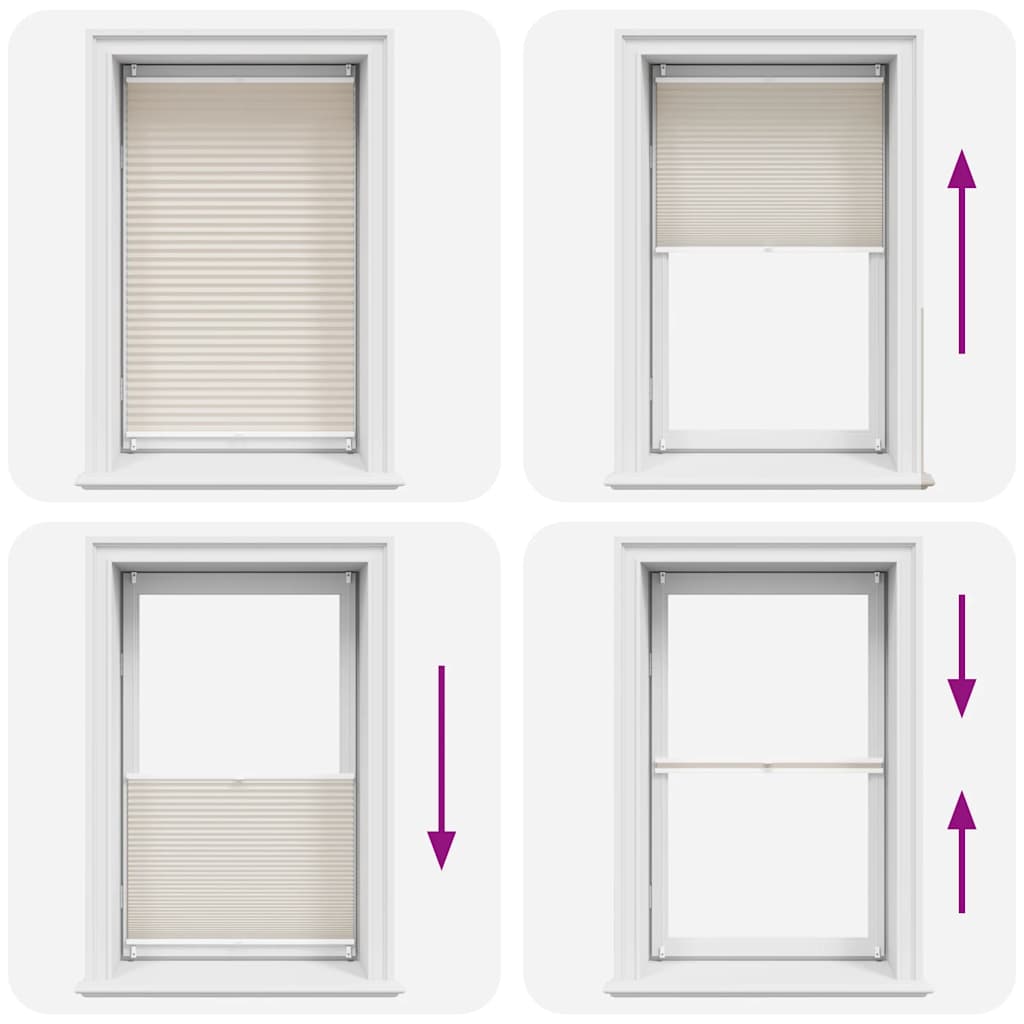 Plisse Blind 90x100cm Creme