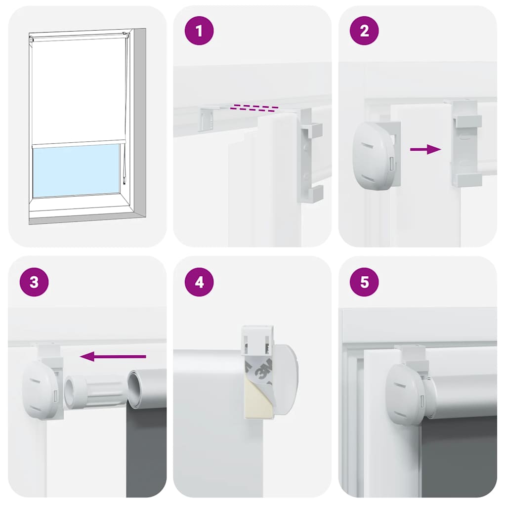 Roller Blind Blackout 60 x 120 cm Marine / Blue