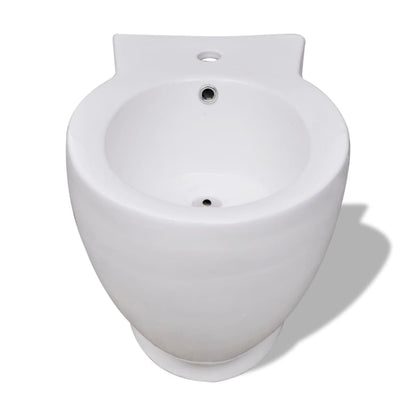 Round Bidet Stand White High-quality Ceramic