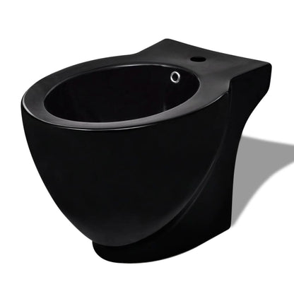 Round Bidet Stand Black High-quality Ceramic