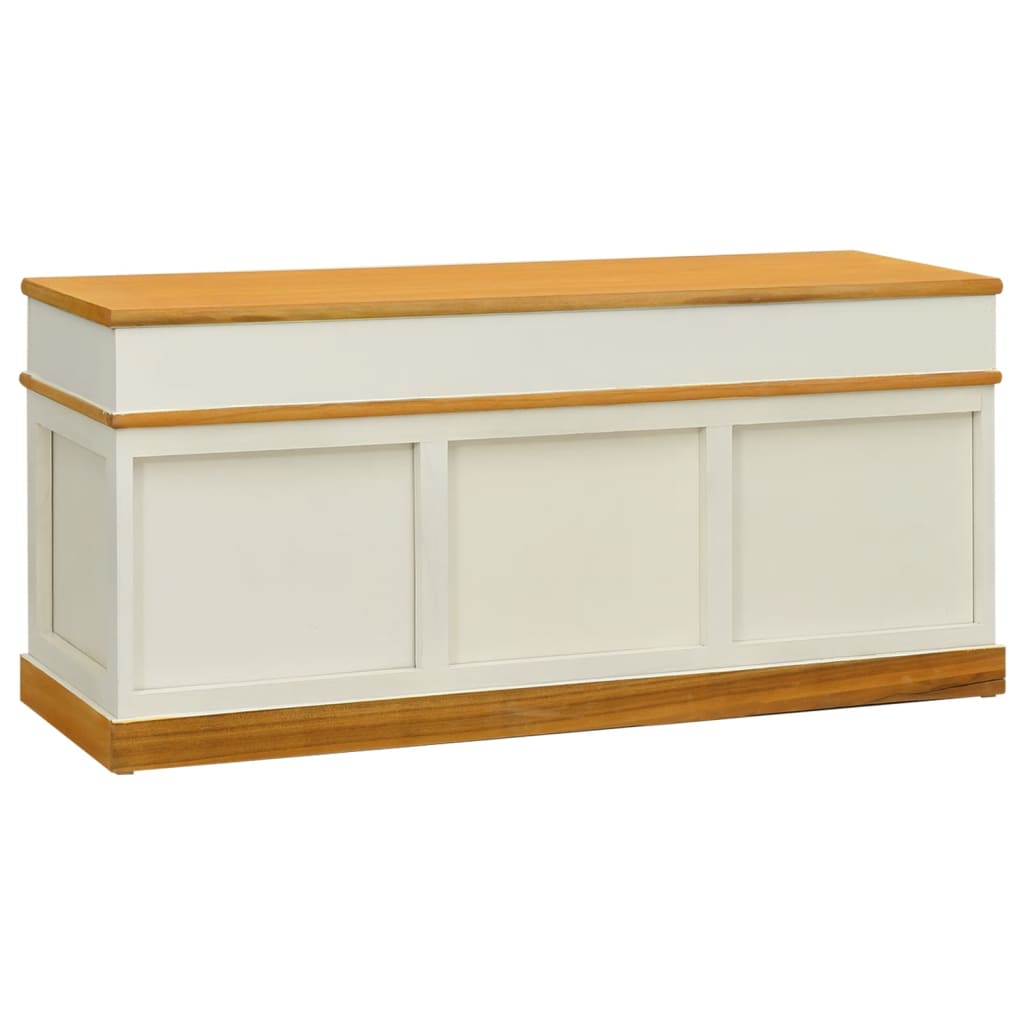 Storage Bench Solid Paulownia Wood 100 cm