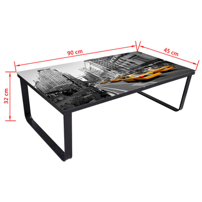 Coffee Table with Glass Top Rectangular